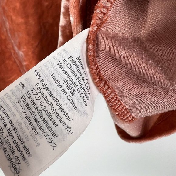 Madewell Dress Pink Crushed Velvet Mock Neck Short Sleeve Mini - Picture 8 of 12